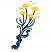 C1: Flowers---Canary(Isacord 40 #1124)
C2: Stems---Spruce(Isacord 40 #1162)
C3: Leaves---Lime(Isacord 40 #1176)
C4: Ribbon---Nordic Blue(Isacord 40 #1076)
C5: Shimmers---Oxford(Isacord 40 #1222)
C6: Confetti---