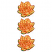 C1: Base Fill---Buttercup(Isacord 40 #1135)
C2: Light Shade---Salmon(Isacord 40 #1259)
C3: Medium Shade---Apricot(Isacord 40 #1238)
C4: Accent---Tangerine(Isacord 40 #1078)
C5: Centers---Yellow Bird(Isacord 40 #1124)