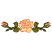 C1: Rose---Parchment(Isacord 40 #1066)
C2: Shade---Salmon(Isacord 40 #1259)
C3: Outline---Spanish Tile(Isacord 40 #1020)
C4: Leaves---Caper(Isacord 40 #1227)
C5: Shade---Moss Green(Isacord 40 #1176)
C6: Outline