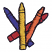 C1: Dk. Red
C2: Dk. Blue
C3: Rust
C4: Dk. Gold
C5: Black