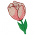 C1: Petals---Tea Rose(Isacord 40 #1015)&#13;&#10;C2: Shading---Tropicana(Isacord 40 #1511)&#13;&#10;C3: Leaves & Stem---Lima Bean(Isacord 40 #1177)&#13;&#10;C4: Outline---Blossom(Isacord 40 #1257)