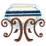 C1: Back Legs---Whale(Isacord 40 #1041)
C2: Vase---Pearl / Iridescent(Yenmet/ Isamet #7021)
C3: Highlights---Ebb Tide Metallic(Yenmet/ Isamet #7043)
C4: Decorations---Caribbean(Isacord 40 #1090)
C5: Outline---Ebb Tide M