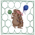 C1: Taupe
C2: Med. Taupe
C3: Dk. Brown
C4: Lt. Pink
C5: Lt. Green
C6: Green
C7: Blue
C8: Dk. Blue
C9: Green
