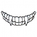 C1: Teeth---White(Isacord 40 #1002)&#13;&#10;C2: Outline---Black(Isacord 40 #1234)