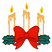C1: Candles---White(Isacord 40 #1002)&#13;&#10;C2: Candle Outlines---Candlelight(Isacord 40 #1137)&#13;&#10;C3: Leaves---Swiss Ivy(Isacord 40 #1079)&#13;&#10;C4: Leaf Outlines---Evergreen(Isacord 40 #1208)&#13;&#10;C5: Bow---Poppy(Isacord 40 #1037)&#13;&#