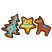 C1: Tree---Silver Sage(Isacord 40 #1045)
C2: Star---Canary(Isacord 40 #1124)
C3: Cookies---Nutmeg(Isacord 40 #1056)
C4: Horse---Toffee(Isacord 40 #1126)
C5: Stripe---Tropical Blue(Isacord 40 #1534)
C6: Stripe--