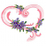 C1: Heart---Carnation(Isacord 40 #1121)&#13;&#10;C2: Heart---Azalea Pink(Isacord 40 #1224)&#13;&#10;C3: Leaves---Jalapeno(Isacord 40 #1104)&#13;&#10;C4: Leaf Shading---Swiss Ivy(Isacord 40 #1079)&#13;&#10;C5: Background---Iris Blue(Isacord 40 #1122)&#13;&