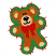 C1: Background---Ming(Isacord 40 #1049)
C2: Paws & Ears---Cornsilk(Isacord 40 #1055)
C3: Bear---Nutmeg(Isacord 40 #1056)
C4: Bow & Outlines---Poinsettia(Isacord 40 #1147)
C5: Face---Black(Isacord 40 #1234)
C6: