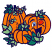 C1: Eye---White(Isacord 40 #1002)
C2: Pumpkins---Pumpkin(Isacord 40 #1168)
C3: Leaves---Bright Mint(Isacord 40 #1510)
C4: Leaves---Swiss Ivy(Isacord 40 #1079)
C5: Eye---Celestial(Isacord 40 #1028)
C6: Eyelid---