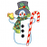 C1: Snowman---White(Isacord 40 #1002)
C2: Snowman Shading---River Mist(Isacord 40 #1248)
C3: Hat---Cobblestone(Isacord 40 #1219)
C4: Bell, Pipe, Hatband & Fringe---Yellow(Isacord 40 #1187)
C5: Scarf & Holly Leaves---Bri