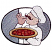 C1: Background---Fieldstone(Isacord 40 #1236)&#13;&#10;C2: Background---Swiss Ivy(Isacord 40 #1079)&#13;&#10;C3: Skin---Twine(Isacord 40 #1017)&#13;&#10;C4: Shirt & Hat---White(Isacord 40 #1002)&#13;&#10;C5: Pizza---Foliage Rose(Isacord 40 #1169)&#13;&#10