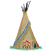 C1: Central Support  Poles---Rust(Isacord 40 #1058)&#13;&#10;C2: Teepee Covering---Old Gold(Isacord 40 #1055)&#13;&#10;C3: Teepee Shading & Inside Entrance---Sisal(Isacord 40 #1055)&#13;&#10;C4: Triangle Designs---Fox(Isacord 40 #1186)&#13;&#10;C5: Fringe