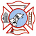 C1: Fill---Oxford(Isacord 40 #1222)&#13;&#10;C2: Dog & Cross---White(Isacord 40 #1002)&#13;&#10;C3: Hydrant & Blades---Sterling(Isacord 40 #1011)&#13;&#10;C4: Handles & Ladder---Date(Isacord 40 #1216)&#13;&#10;C5: Axe Head & Border---Poinsettia(Isacord 40
