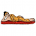 C1: Cushion---Terra Cotta(Isacord 40 #1081)&#13;&#10;C2: Cushion & Motif---Cherry(Isacord 40 #1169)&#13;&#10;C3: Skin---Twine(Isacord 40 #1017)&#13;&#10;C4: Robe---Candlelight(Isacord 40 #1137)&#13;&#10;C5: Robe Shade---Autumn Leaf(Isacord 40 #1126)&#13;&