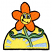 C1: Sky & Eyes---Oxford(Isacord 40 #1222)
C2: Sun, Flower Face---Citrus(Isacord 40 #1187)
C3: Leaves---Lime(Isacord 40 #1176)
C4: Leaves & Stem---Bright Mint(Isacord 40 #1510)
C5: Pedals---Tangerine(Isacord 40 #1078)