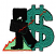 C1: Handle---Silver Sage(Isacord 40 #1045)
C2: Dollar Sign---Swiss Ivy(Isacord 40 #1079)
C3: Hand---Twine(Isacord 40 #1017)
C4: Outline & Body---Black(Isacord 40 #1234)
C5: Graph---Wildfire(Isacord 40 #1147)
