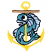 C1: Fish---Deep Aqua(Isacord 40 #1046)&#13;&#10;C2: Eye---White(Isacord 40 #1002)&#13;&#10;C3: Anchor---Canary(Isacord 40 #1124)&#13;&#10;C4: Fins---Oxford(Isacord 40 #1222)&#13;&#10;C5: Outline---Black(Isacord 40 #1234)&#13;&#10;C6: Bar---Pecan(Isacord 4