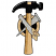 C1: Handle---Old Gold(Isacord 40 #1055)&#13;&#10;C2: Shading---Golden Grain(Isacord 40 #1126)&#13;&#10;C3: Blade Nail---Fieldstone(Isacord 40 #1236)&#13;&#10;C4: Outline---Black(Isacord 40 #1234)&#13;&#10;C5: Highlight---White(Isacord 40 #1002)