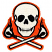 C1: Matches & Skull---Muslin(Isacord 40 #1082)&#13;&#10;C2: Flaming Border---Fox Fire(Isacord 40 #1184)&#13;&#10;C3: Details---Black(Isacord 40 #1234)