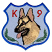 C1: Badge---Winter Frost(Isacord 40 #1165)&#13;&#10;C2: Border---Blue(Isacord 40 #1076)&#13;&#10;C3: Leaves---Green Dust(Isacord 40 #1174)&#13;&#10;C4: Ear & Tongue---Teaberry(Isacord 40 #1213)&#13;&#10;C5: Fur---Cornsilk(Isacord 40 #1055)&#13;&#10;C6: Sh
