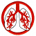 C1: Bronchi & Border---Poinsettia(Isacord 40 #1147)&#13;&#10;C2: Lungs Outline---Black(Isacord 40 #1234)