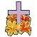 C1: Lilies on Top---Lemon(Isacord 40 #1167)
C2: Lily on Top Left---Red Pepper(Isacord 40 #1078)
C3: Lily on Top Right---Raspberry(Isacord 40 #1511)
C4: Cross---Lavender(Isacord 40 #1193)
C5: Lilies on Bottom---Lemon(Isa