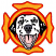 C1: Background---Wildfire(Isacord 40 #1147)
C2: Badge---Goldenrod(Isacord 40 #1137)
C3: Border---Wildfire(Isacord 40 #1147)
C4: Mouth---Petal Pink(Isacord 40 #1225)
C5: Dog---White(Isacord 40 #1002)
C6: Mouth S