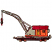 C1: Wheel & Metal Bits---Sterling(Isacord 40 #1011)&#13;&#10;C2: Roof---Foliage Rose(Isacord 40 #1169)&#13;&#10;C3: Sides---Tangerine(Isacord 40 #1078)&#13;&#10;C4: Shading---Bordeaux(Isacord 40 #1035)&#13;&#10;C5: Boom---Delft(Isacord 40 #1199)&#13;&#10;