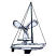 C1: Boat, Sail & Propeller---White(Isacord 40 #1002)&#13;&#10;C2: Shade---Fieldstone(Isacord 40 #1236)&#13;&#10;C3: Outline---Black(Isacord 40 #1234)