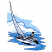 C1: Background---Celestial(Isacord 40 #1028)
C2: Water ---Tropical Blue(Isacord 40 #1534)
C3: Water Highlights---Glacier Green(Isacord 40 #1223)
C4: Clouds, Sails, & Boat---White(Isacord 40 #1002)
C5: Clouds, Sails & Bo