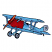 C1: Rudder & Wheels---Sterling(Isacord 40 #1011)&#13;&#10;C2: Nose---Poinsettia(Isacord 40 #1147)&#13;&#10;C3: Nose Shading---Winterberry(Isacord 40 #1035)&#13;&#10;C4: Plane---Crystal Blue(Isacord 40 #1249)&#13;&#10;C5: Plane Shading---Laguna(Isacord 40