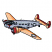 C1: Wings---Parchment(Isacord 40 #1066)
C2: Wings Shading---Goldenrod(Isacord 40 #1137)
C3: Fuselage---Silver(Isacord 40 #1236)
C4: Fuselage Shading---Cobblestone(Isacord 40 #1219)
C5: Fuselage Shading & Windows ---Char