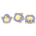 C1: Lt. Lt. Periwinkle
C2: Lt. Yellow
C3: Lt. Gold
C4: Med. Tan
C5: Dk. Charcoal
C6: White
C7: Lt. Lt. Periwinkle
C8: Purple