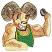 C1: Ram---Oat(Isacord 40 #1127)
C2: Shading---Golden Grain(Isacord 40 #1126)
C3: Horns---Stone(Isacord 40 #1180)
C4: Shading---Steel(Isacord 40 #1166)
C5: Shirt---Swiss Ivy(Isacord 40 #1079)
C6: Shirt Edges---C