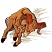 C1: Background---Sterling(Isacord 40 #1011)&#13;&#10;C2: Nose & Tail---Muslin(Isacord 40 #1082)&#13;&#10;C3: Body---Toffee(Isacord 40 #1126)&#13;&#10;C4: Horns---Autumn Leaf(Isacord 40 #1126)&#13;&#10;C5: Shade---Stone(Isacord 40 #1180)&#13;&#10;C6: Outli