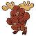 C1: Antlers---Old Gold(Isacord 40 #1055)
C2: Teeth---White(Isacord 40 #1002)
C3: Nose & Toes---Pine Bark(Isacord 40 #1170)
C4: Body---Pecan(Isacord 40 #1128)
C5: Outline---Black(Isacord 40 #1234)