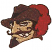 C1: Teeth & Eye---White(Isacord 40 #1002)&#13;&#10;C2: Skin---Twine(Isacord 40 #1017)&#13;&#10;C3: Hat---Bark(Isacord 40 #1186)&#13;&#10;C4: Feather---Poinsettia(Isacord 40 #1147)&#13;&#10;C5: Outline & Detail---Black(Isacord 40 #1234)