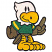 C1: Beak & Feet---Goldenrod(Isacord 40 #1137)
C2: Feathers---Sage(Isacord 40 #1180)
C3: Shirt---Swiss Ivy(Isacord 40 #1079)
C4: Head---Muslin(Isacord 40 #1082)
C5: Outline---Black(Isacord 40 #1234)
C6: Stripes-