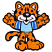 C1: Ears, Face & Tummy---Muslin(Isacord 40 #1082)
C2: Body---Spanish Gold(Isacord 40 #1065)
C3: Shirt---Aqua(Isacord 40 #1204)
C4: Stripes---Cerulean(Isacord 40 #1534)
C5: Outline, Details & Spots---Black(Isacord 40 #12