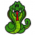 C1: Belly---Erin Green(Isacord 40 #1510)&#13;&#10;C2: Body---Ming(Isacord 40 #1049)&#13;&#10;C3: Hood---Grasshopper(Isacord 40 #1176)&#13;&#10;C4: Teeth---White(Isacord 40 #1002)&#13;&#10;C5: Tongue---Poinsettia(Isacord 40 #1147)&#13;&#10;C6: Outlines---B