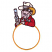 C1: Eyes & Teeth---Eggshell(Isacord 40 #1071)
C2: Skin---Twine(Isacord 40 #1017)
C3: Shirt---Poinsettia(Isacord 40 #1147)
C4: Vest & Hat---Gravel(Isacord 40 #1179)
C5: Gun---Silver(Isacord 40 #1236)
C6: Hat---V