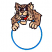 C1: Face---Parchment(Isacord 40 #1066)
C2: Eyes & Teeth---White(Isacord 40 #1002)
C3: Tongue---Poppy(Isacord 40 #1037)
C4: Body---Toffee(Isacord 40 #1126)
C5: Nose & Mouth---Pecan(Isacord 40 #1128)
C6: Mouth---