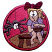 C1: Floor---Pecan(Isacord 40 #1128)
C2: Background & Border---Terra Cotta(Isacord 40 #1081)
C3: Bench  & Bowl---Pine Bark(Isacord 40 #1170)
C4: Hair---Ivory(Isacord 40 #1149)
C5: Spider---Sterling(Isacord 40 #1011)