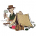 C1: Flesh---Twine(Isacord 40 #1017)
C2: Shoes, Handle, Hair & Shorts---Cinnamon(Isacord 40 #1247)
C3: Sleeping Bag & Hat---Ginger(Isacord 40 #1159)
C4: Canteen Body---Poinsettia(Isacord 40 #1147)
C5: Canteen Top & Socks