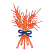 C1: Wheat---Citrus(Isacord 40 #1187)
C2: Outlines---Tangerine(Isacord 40 #1078)
C3: Bow---Royal Blue(Isacord 40 #1535)