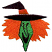 C1: Face---Trellis Green(Isacord 40 #1503)
C2: Hair---Tangerine(Isacord 40 #1078)
C3: Hat---Black(Isacord 40 #1234)
C4: Band---Poinsettia(Isacord 40 #1147)
C5: Face Outline---Black(Isacord 40 #1234)