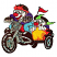 C1: Flesh---Twine(Isacord 40 #1017)
C2: Sidecar---Canary(Isacord 40 #1124)
C3: Sidecar---Fox Fire(Isacord 40 #1184)
C4: Passenger Hat---Luster(Isacord 40 #1045)
C5: Flag, Nose & Bike---Terra Cotta(Isacord 40 #1081)