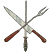 C1: Metal---Mystik Grey(Isacord 40 #1218)
C2: Reflections---Ocean Blue(Isacord 40 #1172)
C3: Handles---Cinnamon(Isacord 40 #1247)
C4: Steel Handle---Charcoal(Isacord 40 #1234)
C5: Outlines---Black(Isacord 40 #1234)