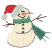 C1: Snow---Pearl / Iridescent(Yenmet/ Isamet #7021)
C2: CapTrim---White(Isacord 40 #1002)
C3: Cap---Poinsettia(Isacord 40 #1147)
C4: Carrot---Tangerine(Isacord 40 #1078)
C5: Scarf---Green(Isacord 40 #1503)
C6:
