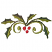 C1: Leaves---Lima Bean(Isacord 40 #1177)&#13;&#10;C2: Shading & Outline---Evergreen(Isacord 40 #1208)&#13;&#10;C3: Berries---Poinsettia(Isacord 40 #1147)